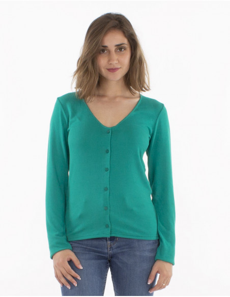 Knitted 95% polyester 5% elastane jacket