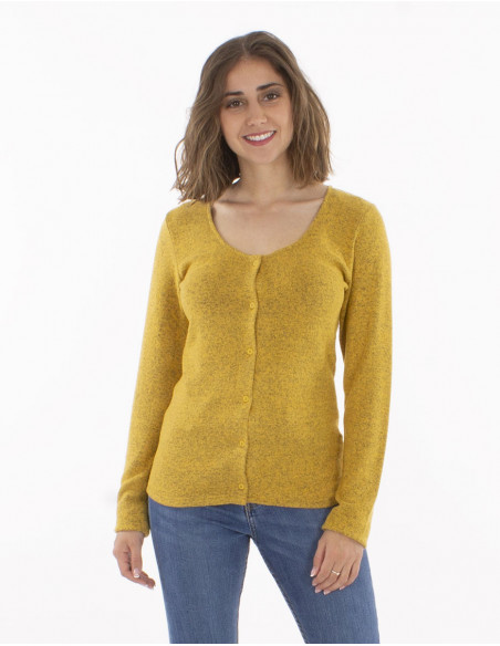 Knitted 74% rayon 21% polyester 5% elastane jacket