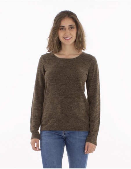 Knitted 95% polyester 5% elastane sweater