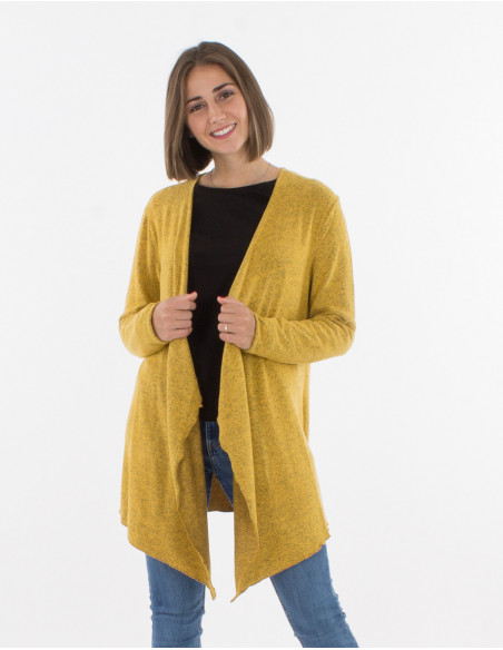 Veste maille 74% viscose 21% polyester 5% élasthanne