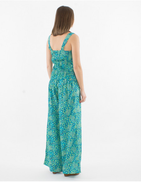 Golden jaipur print polyester jumpsuit