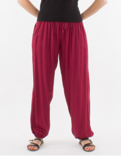 Pantalon Viscose Uni Carotte Poches Elas 2