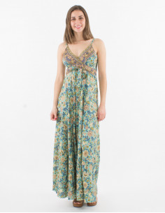 Robe Longue Polyester Bretelles Sari Imp 2