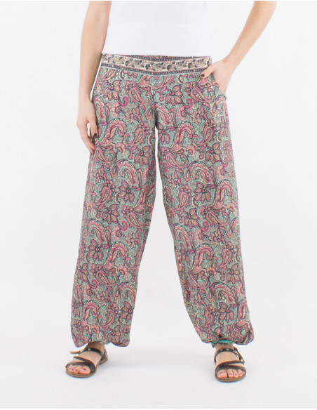 Polyester sari pants and belt link