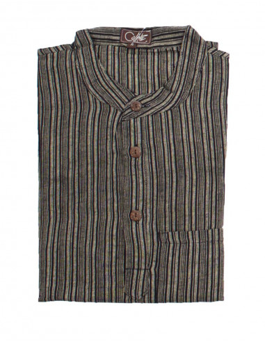 Cotton gent shirt with short sleeves