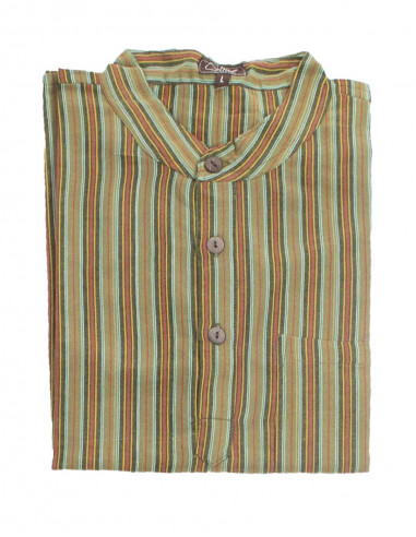 Cotton gent striped blouse with long sleeves