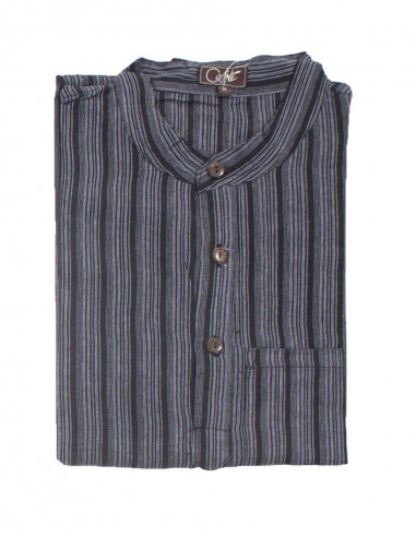 Cotton gent striped blouse with long sleeves