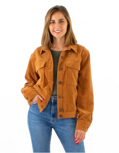 Veste boutonnée velours côtelé