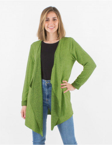 Veste maille 74% viscose 21% polyester 5% élasthanne