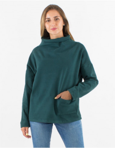 Pull maille 95% Polyester 5% Elasthanne col