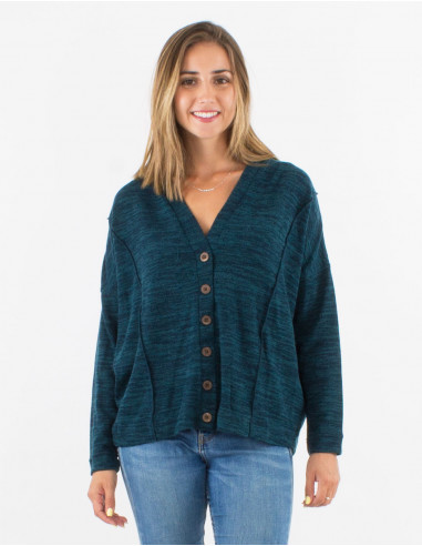 Veste maille 95% Polyester 5% Elasthanne