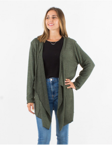 Veste maille 74% viscose 21% polyester 5% élasthanne