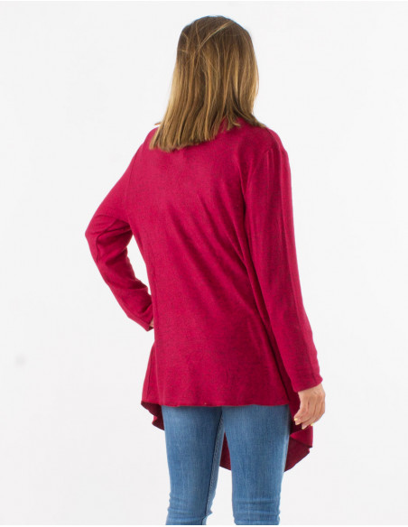 Veste maille 74% viscose 21% polyester 5% élasthanne