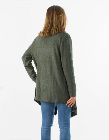 Veste maille 74% viscose 21% polyester 5% élasthanne