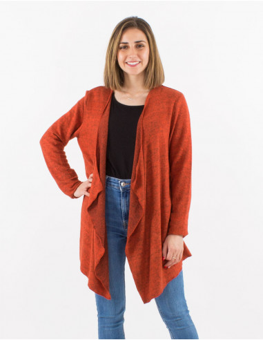 Veste maille 74% viscose 21% polyester 5% élasthanne