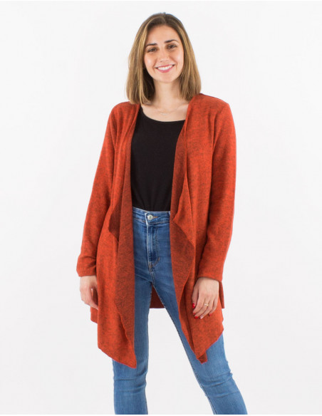 Veste maille 74% viscose 21% polyester 5% élasthanne