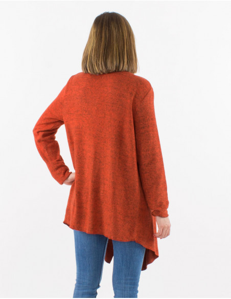 Veste maille 74% viscose 21% polyester 5% élasthanne