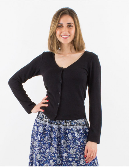 Knitted 95% polyester 5% elastane jacket