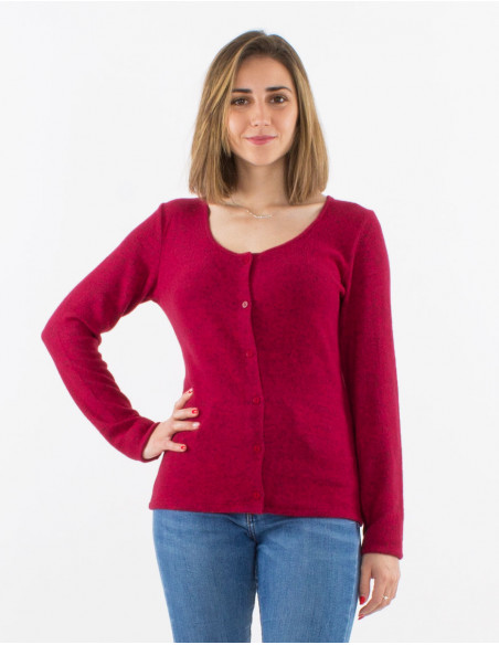 Knitted 74% rayon 21% polyester 5% elastane jacket