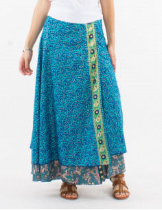 Jupe longue polyester portefeuille sari 2