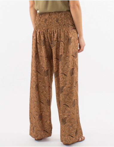 Polyester sari printed pants 2 pockets
