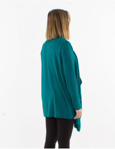 Veste maille 74% viscose 21% polyester 5% élasthanne