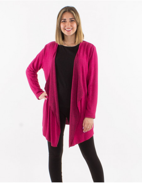 Veste maille 74% viscose 21% polyester 5% élasthanne