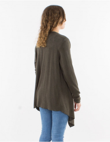 Veste maille 74% viscose 21% polyester 5% élasthanne