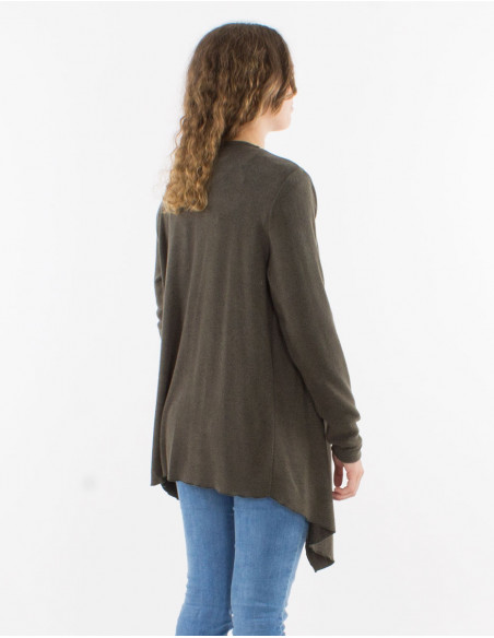 Veste maille 74% viscose 21% polyester 5% élasthanne