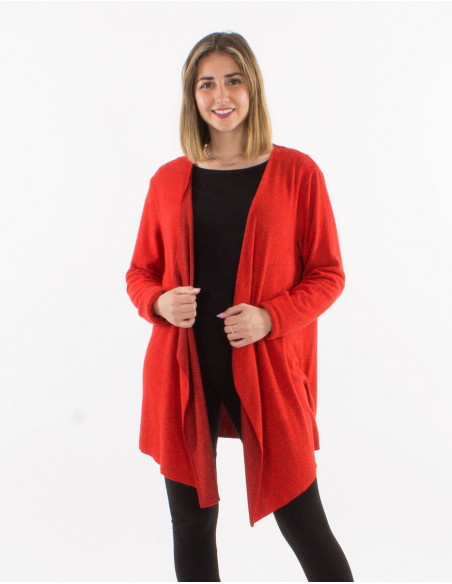 Veste maille 74% viscose 21% polyester 5% élasthanne