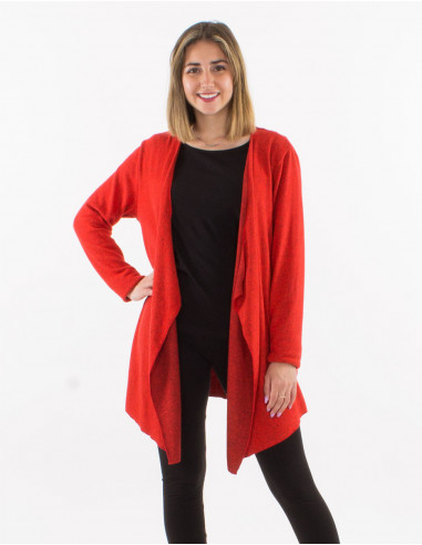 Veste maille 74% viscose 21% polyester 5% élasthanne