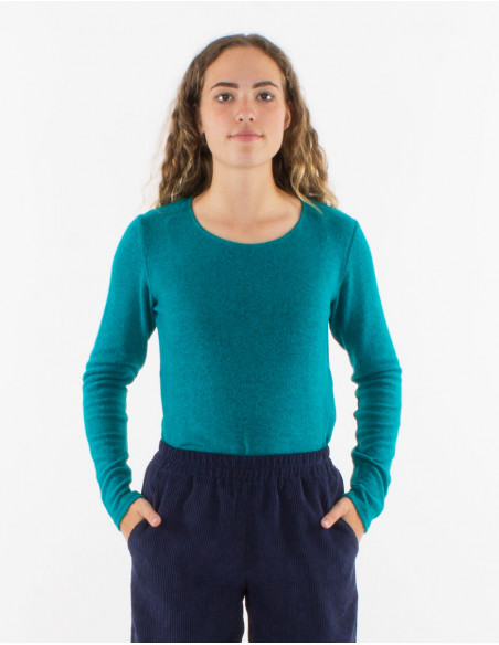Knitted Sweater 74% Viscose 21% Polyester 5% Elasthanne