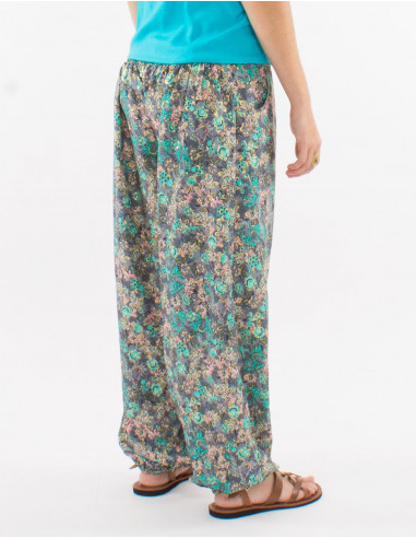 Pantalon polyester 2 poches sari imprimé