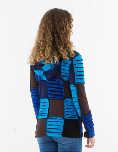 Knitted cotton pw hood jacket