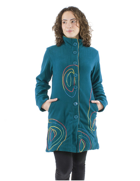 Polyester fleece lined coat