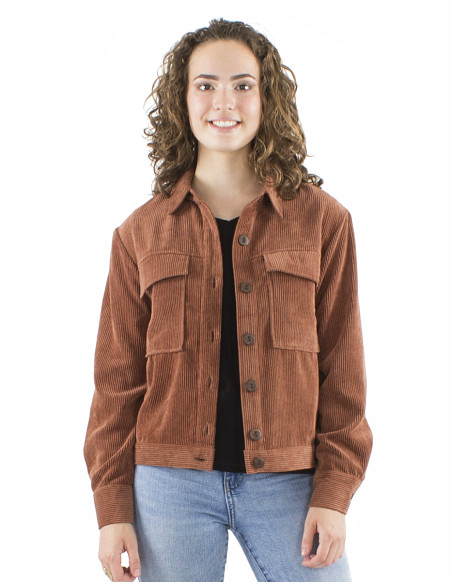 Veste boutonnée velours côtelé