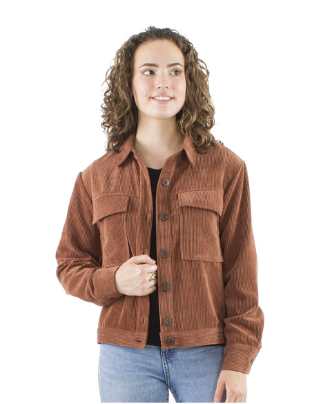 Veste boutonnée velours côtelé