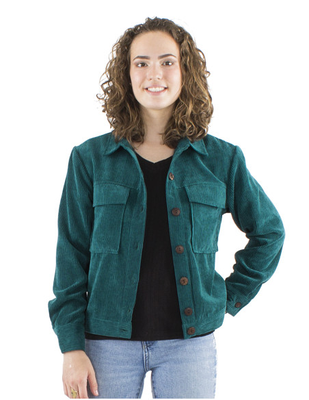 Veste boutonnée velours côtelé
