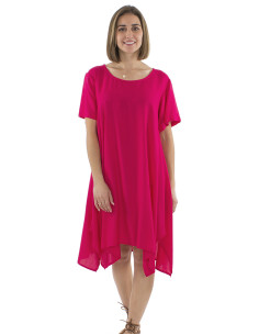 Robe viscose unie manches courtes Mama 2