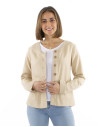 70% viscose 30% linen jacket with 2 pockets