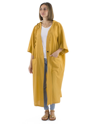 Veste coton uni capuche sw