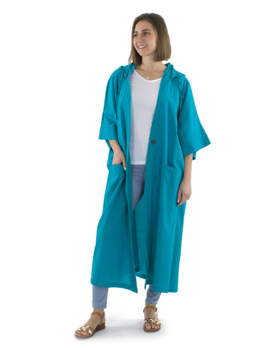 Veste coton uni capuche sw