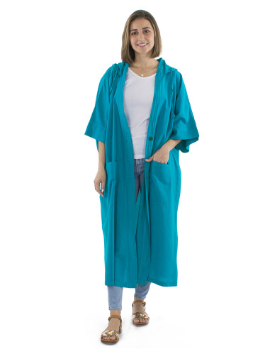 Veste coton uni capuche sw