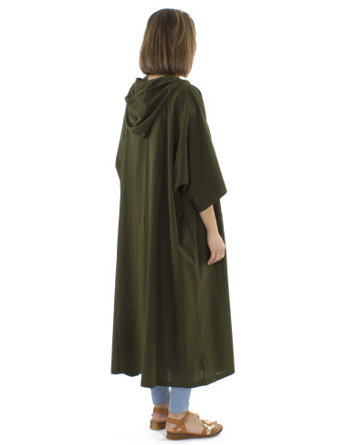 Veste coton uni capuche sw