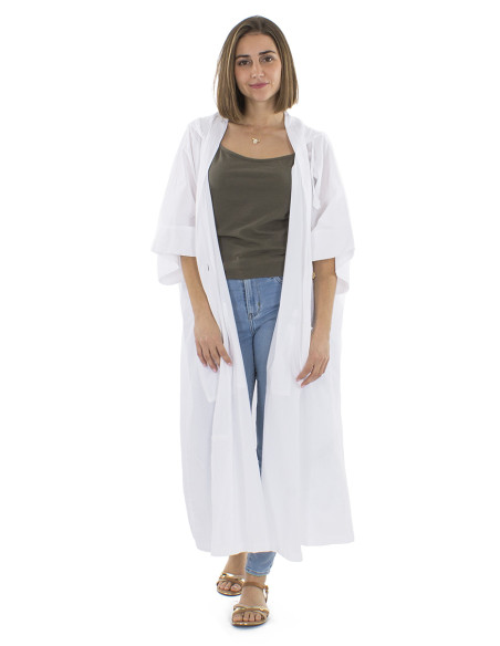 Veste coton uni capuche sw