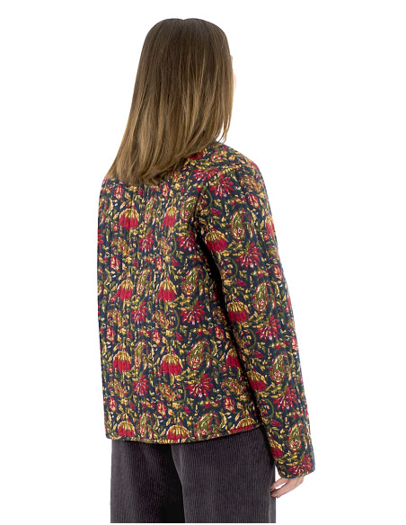 Cotton quilted and printed jacket