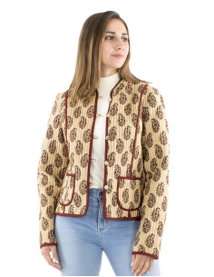 Veste matelassée coton imprimée Batik interieur uni 2