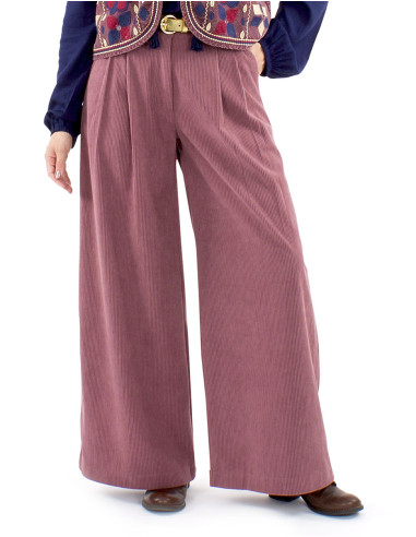Polyester velvet wide bottom pants
