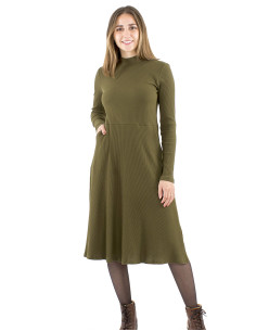 Robe maille 95% coton 5% élasthanne col montant 2