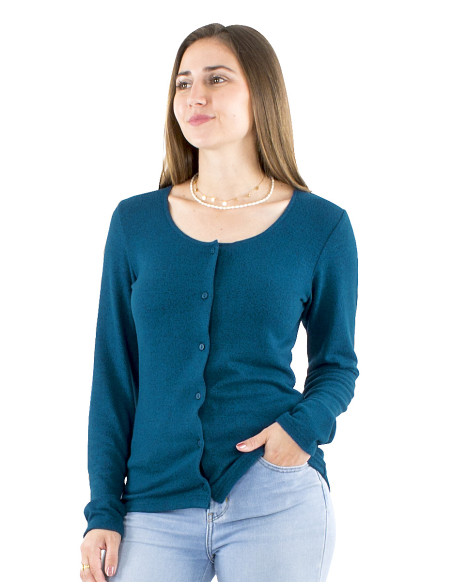 Knitted 74% rayon 21% polyester 5% elastane jacket